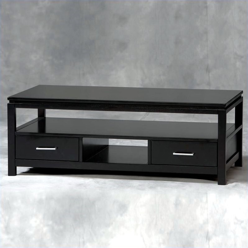2 Piece Coffee and End Table Set in Black - 8402-PKG