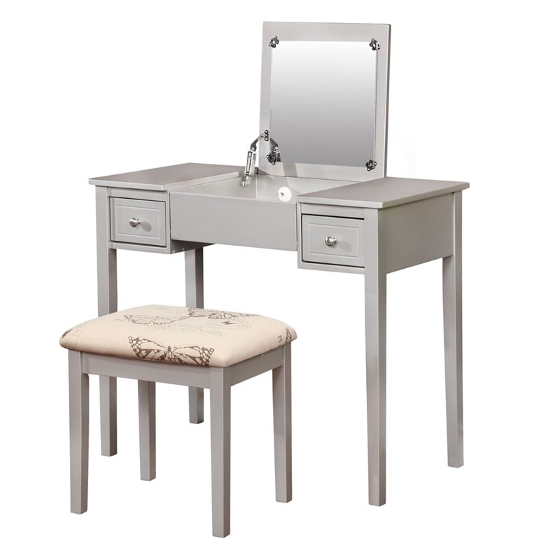 silver bedroom vanity sets linon butterfly 2 bedroom vanity set in silver silver bedroom vanity sets linon butterfly 2 bedroom vanity set in silver