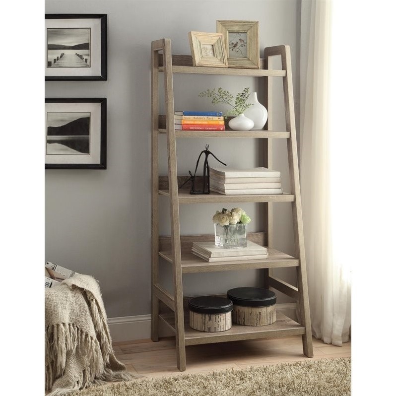 5 Shelf Bookcase in Gray 69336GRY01U