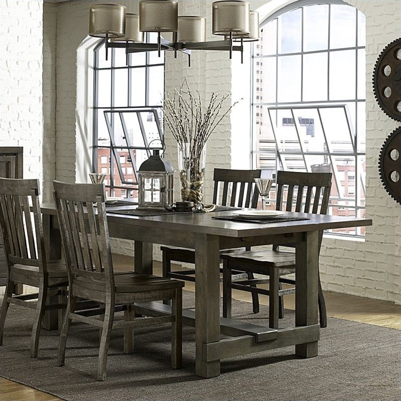 Magnussen Karlin Wood Rectangular Dining Table in Grey Acacia - D2471-20