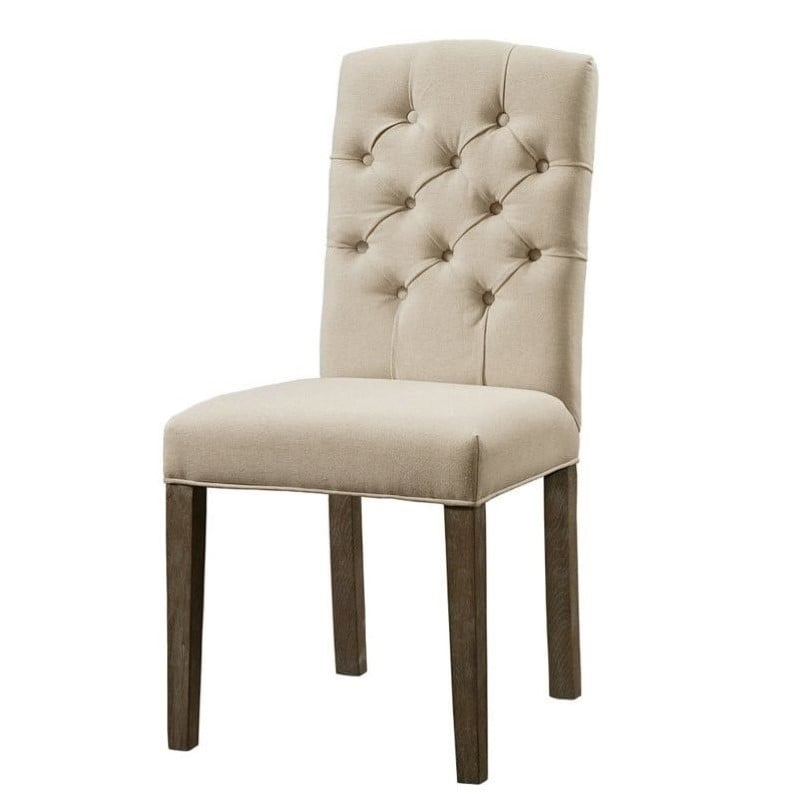 Abbyson Living Princeton Fabric Dining Chair in Beige - HS-DC-485-CRM
