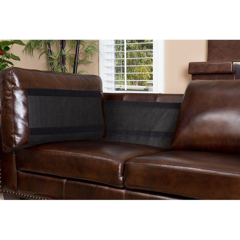 Abbyson Living Beverly Leather Sofa In Espresso - SK-9060-BRN-3