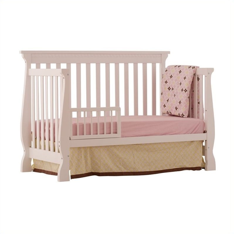 4 In 1 Fixed Side Convertible Crib In White 04587 131   382339 2 L 