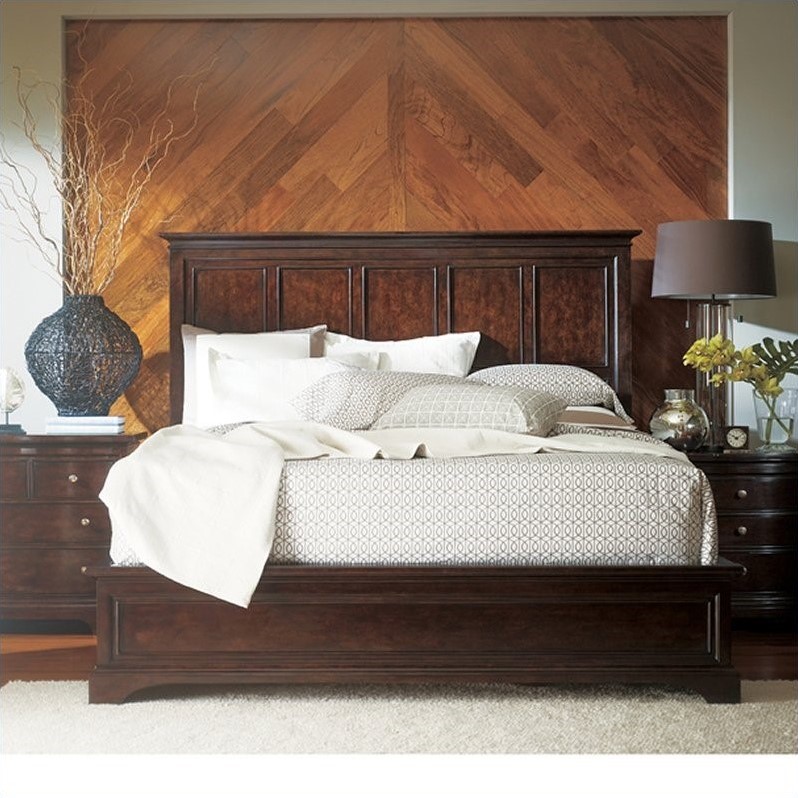 Stanley Furniture Transitional Queen Panel Bed in Polished Sable - 042 ...