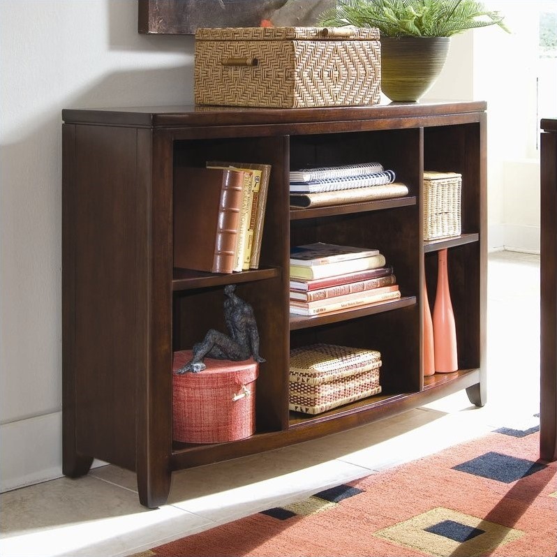 American Drew Tribecca Bookcase Console in Root Beer Finish - 912-926