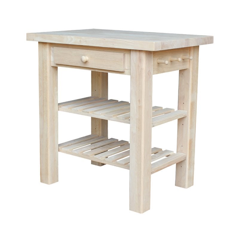 Unfinished Butcher Block Kitchen Island WC 3624   41006 L 