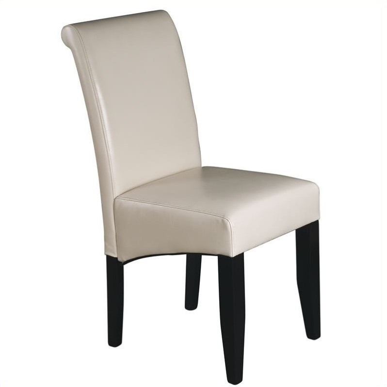 Dining Chair in Cream Bonded Leather - MET86CM