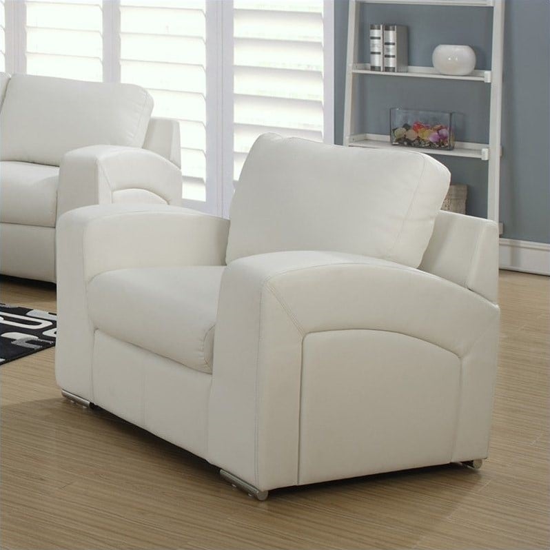 Leather Chair In White I8501WH   496196 L 