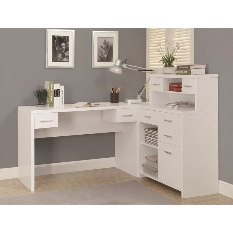 White Office Desks With Hutch at Thomas Dennis blog