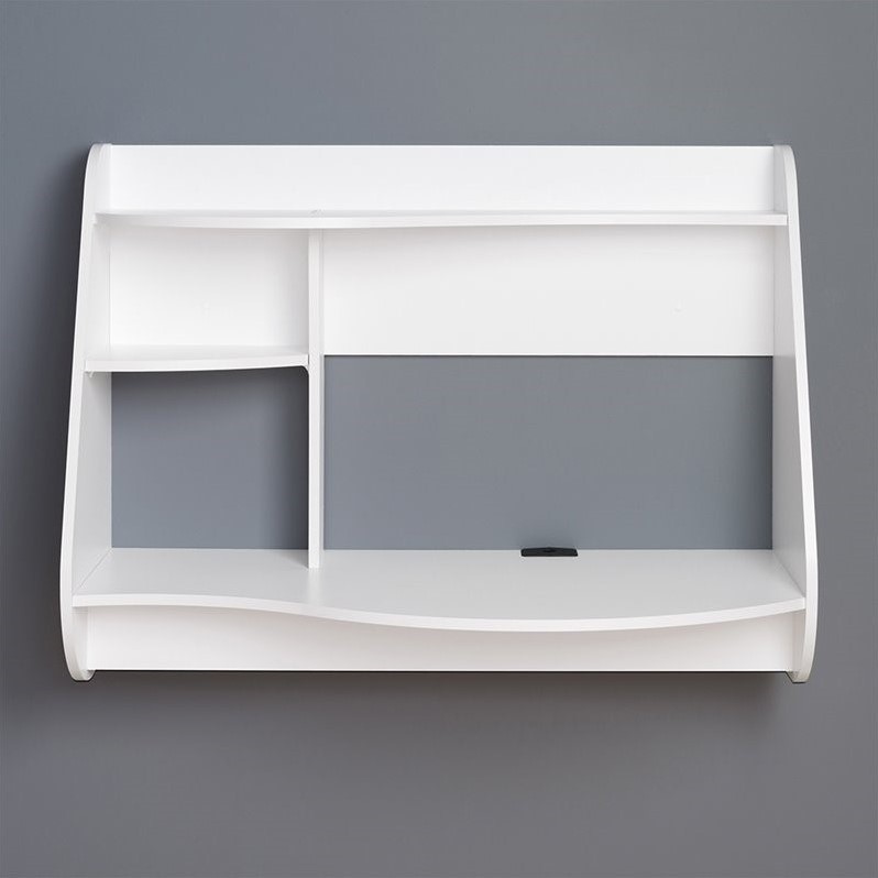 Floating Desk in White - WEHW-0901-1