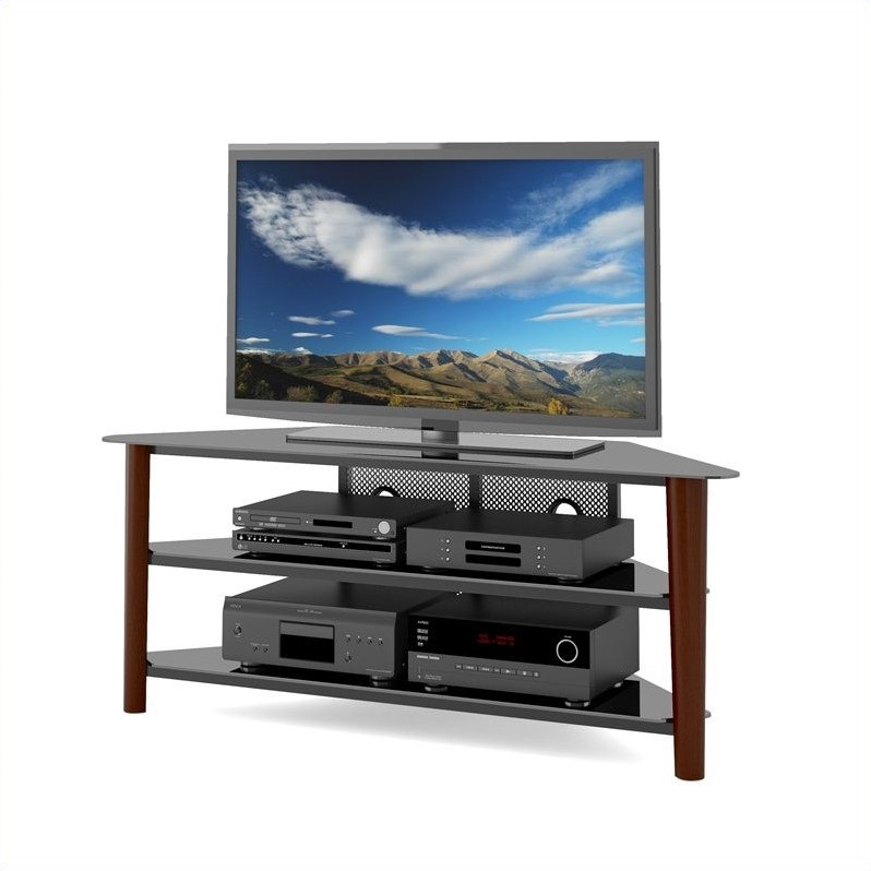 Wood Veneer TV Stand in Dark Espresso - TAL-694-T