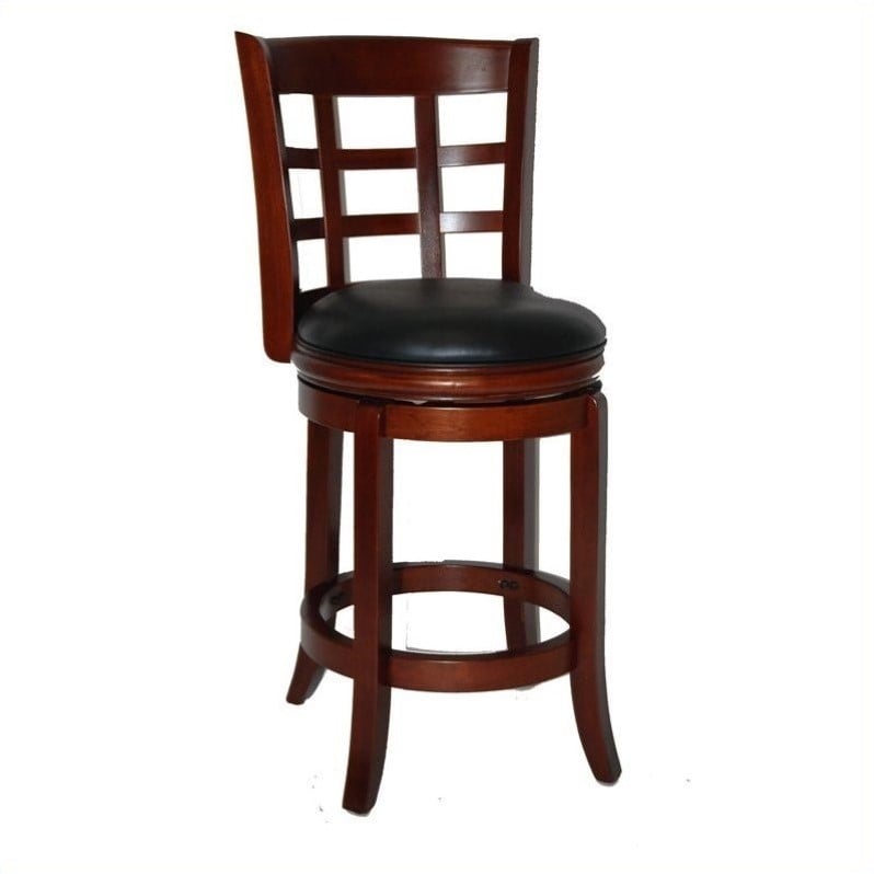 24 Swivel Counter Stool In Dark Cherry 41224   251720 L 