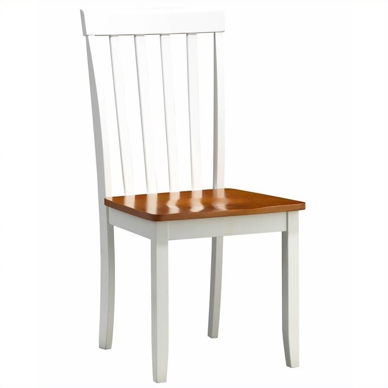 5 Piece Dining Set in White/Honey Oak - 22033