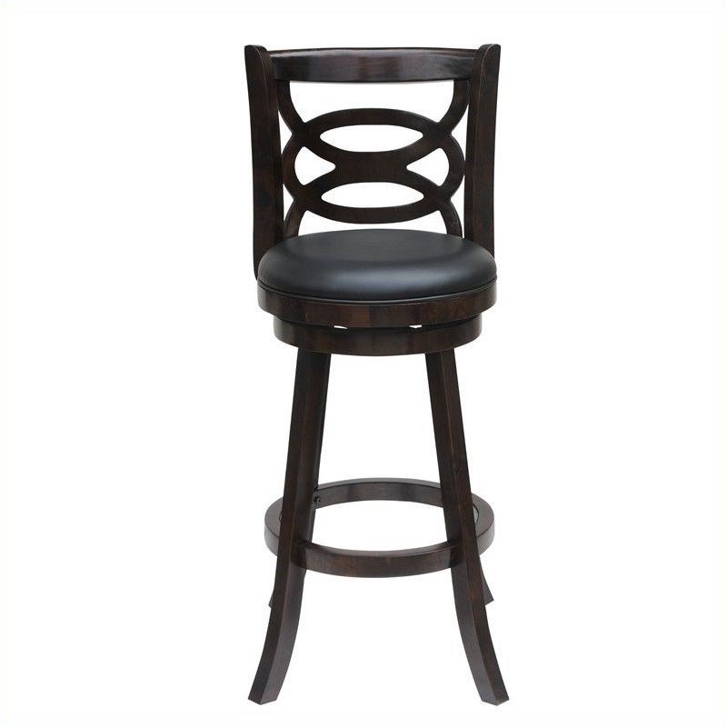 24 Swivel Counter Stool In Cappuccino Finish 61824   484388 L 