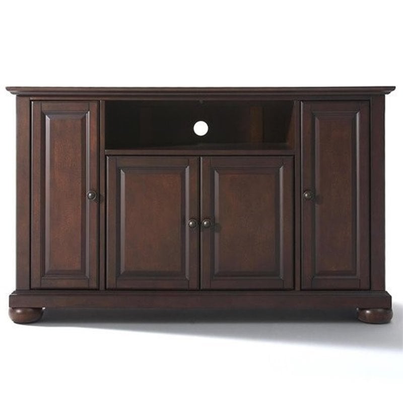 Crosley Furniture Alexandria 48 TV Stand In Vintage Mahogany Finish   253763 2 L 