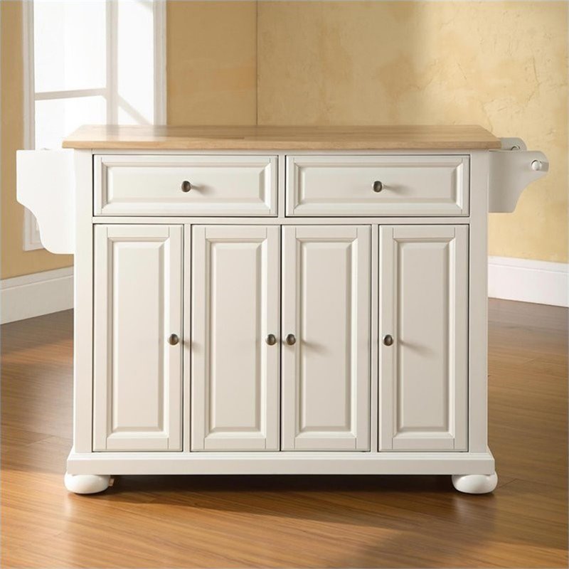 Crosley Furniture Alexandria Natural Wood Top Kitchen ...