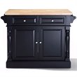 Crosley Oxford Kitchen Island Butcher Block in Black - KF30006BK