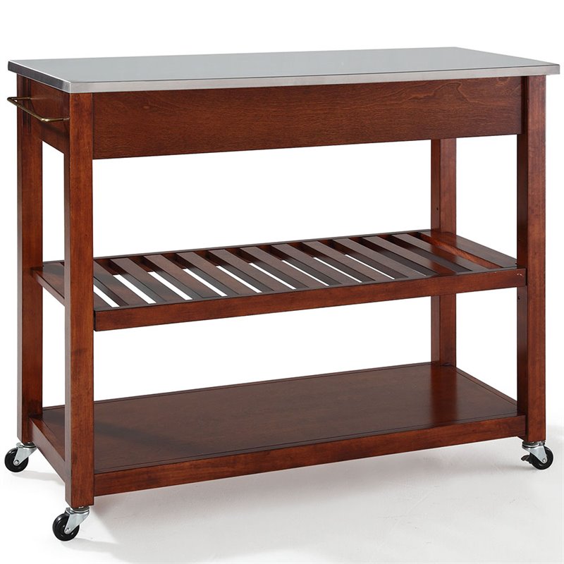 Crosley Kitchen Cart Island Stainless Steel in Classic ...