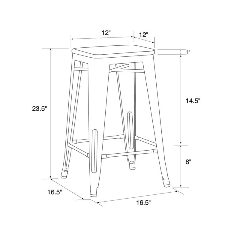 24 Industrial Metal Counter Stool In Antique Copper S002106   1395335 4 L 