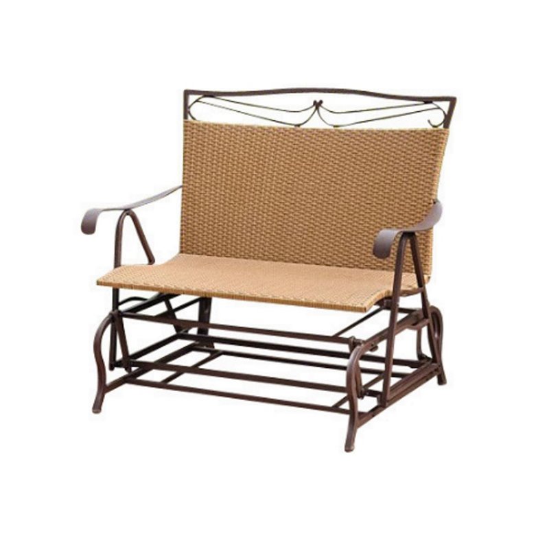 Resin Wicker/Steel Double Patio Glider Chair - 4102-DBL