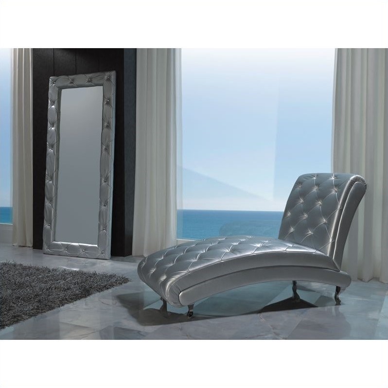 Dupen Lorena Chaise Lounge in Silver - LORENACHAISE