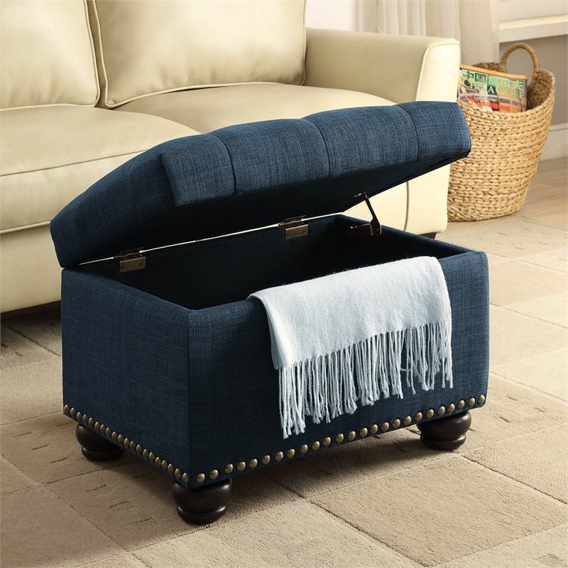 Storage Ottoman in Blue 163010FBE