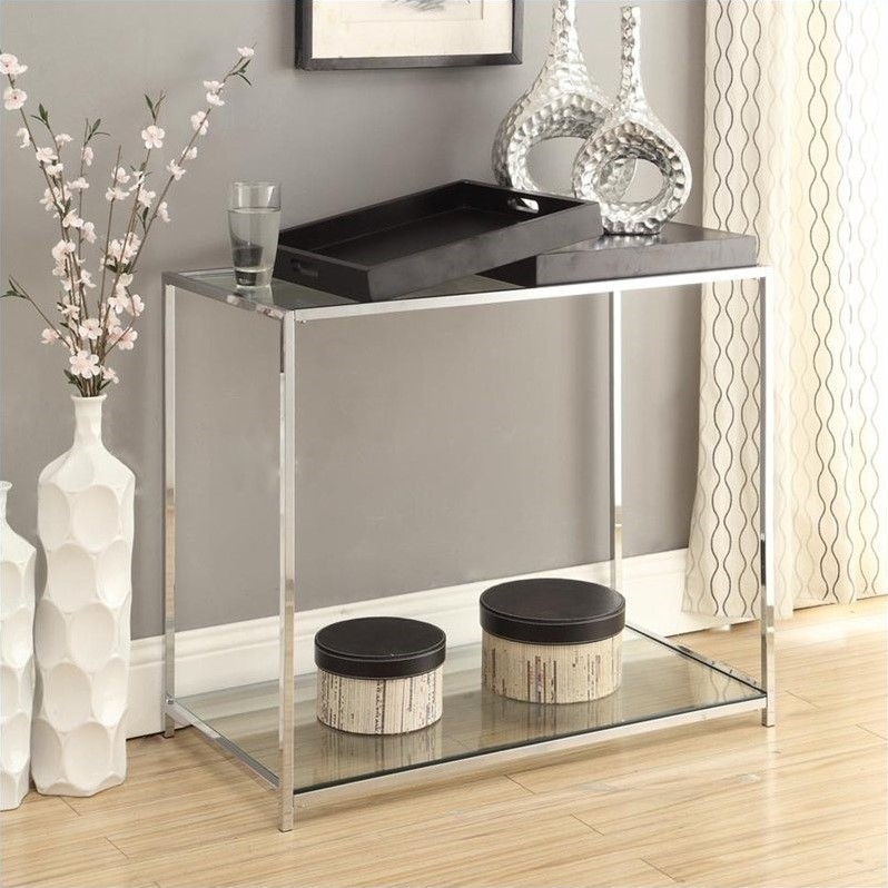 Glass Console Table in Black - 131399BL