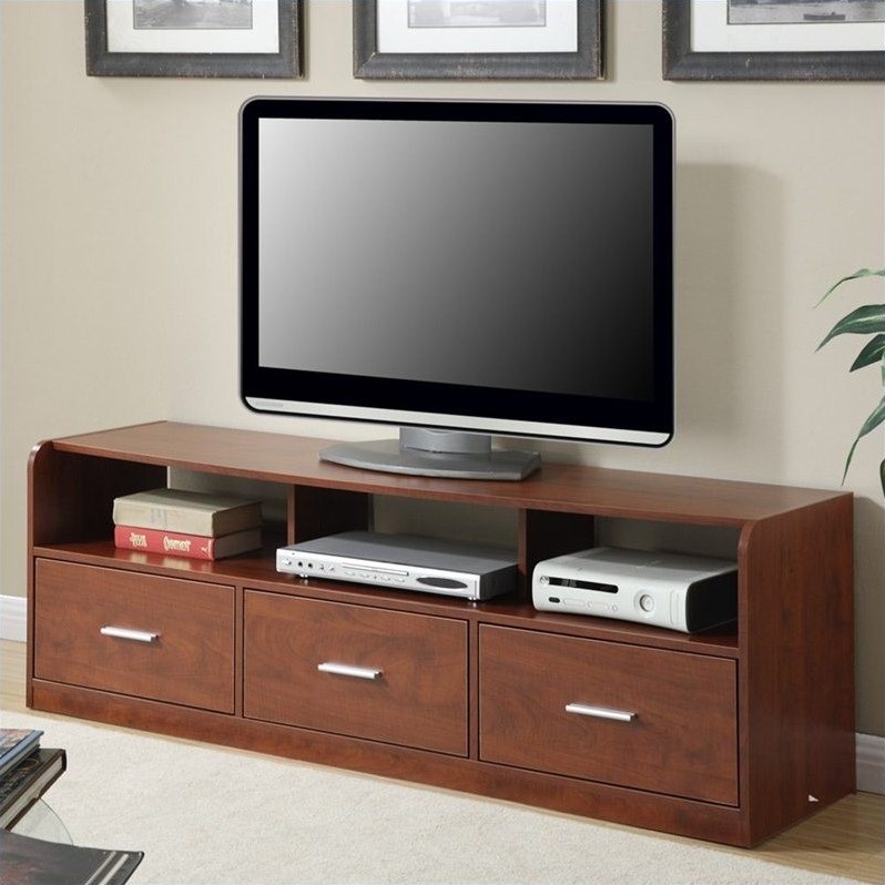 60" 3 Drawer Tribeca TV Stand in Cherry 151311CH