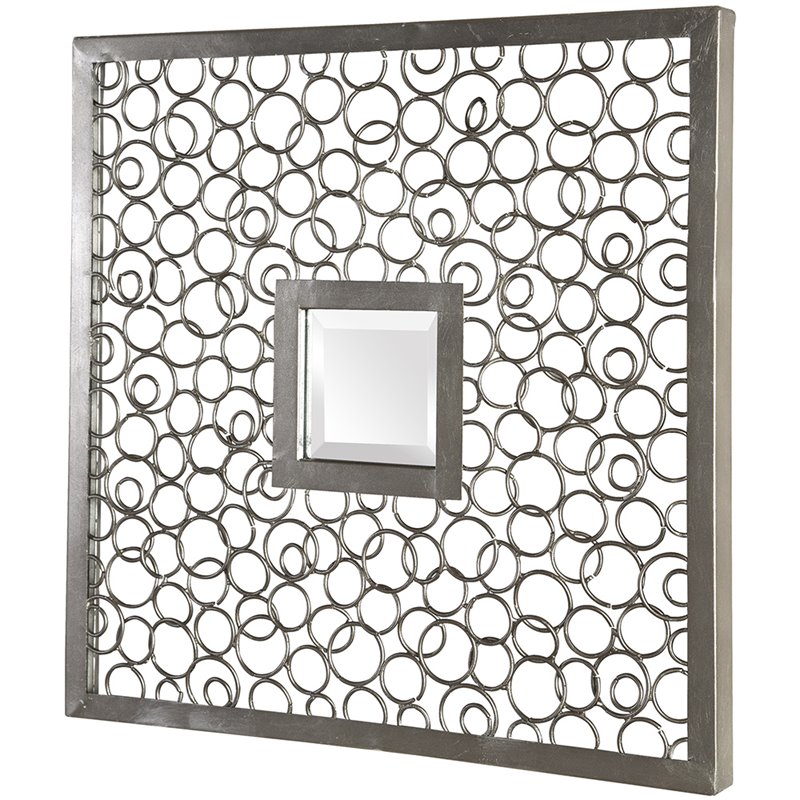 Uttermost Colusa Squares Mirror in Lightly Antiqued Silver (Set of 2