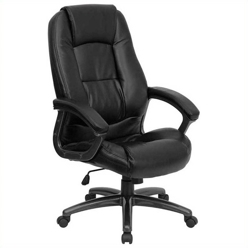 Ergonomically Curved Office Chair in Black - GO-7145-BK-GG