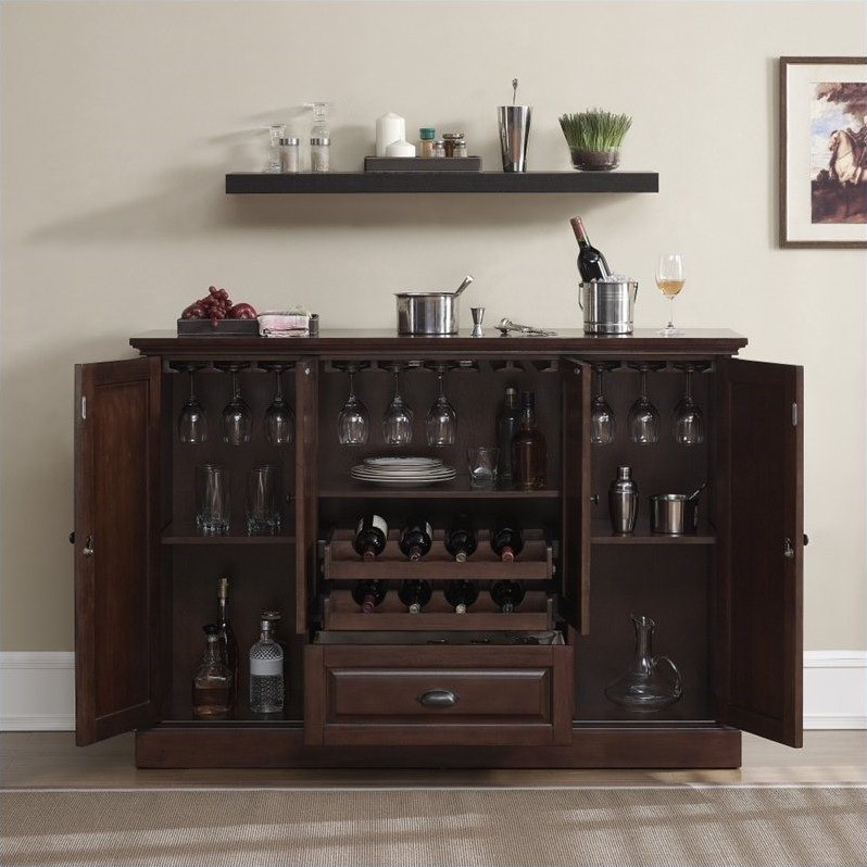 American Heritage Billiards Carlotta Home Bar In Cherry - 600055nav