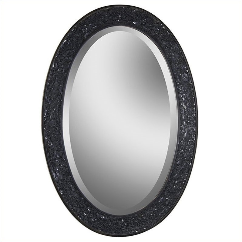 Renwil Harmony Oval Mirror in Black - MT1075