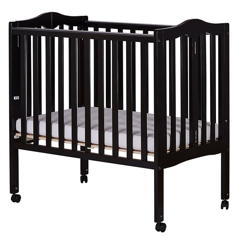 Dream On Me Lightweight Folding Portable Crib in Black - 681-K