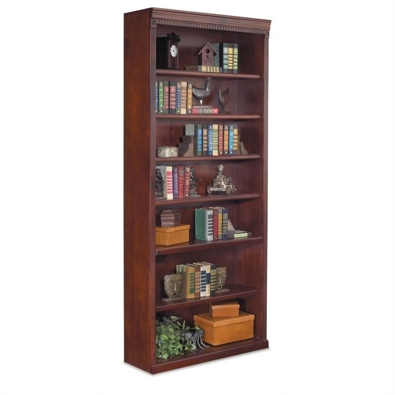 Kathy Ireland Home by Martin Huntington Club 7 Shelf Bookcase in ...