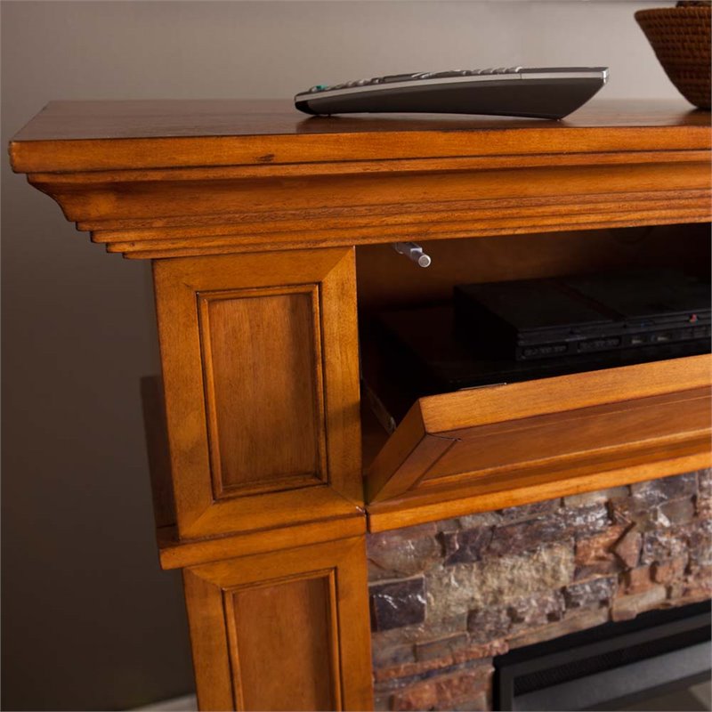 Southern Enterprises Rosedale Corner Electric Fireplace TV Stand  FI9345