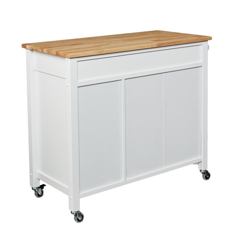 Southern Enterprises Martinville Kitchen Cart In White Ka3277 Southern Enterprises Martinville Kitchen Cart In White Ka3277
