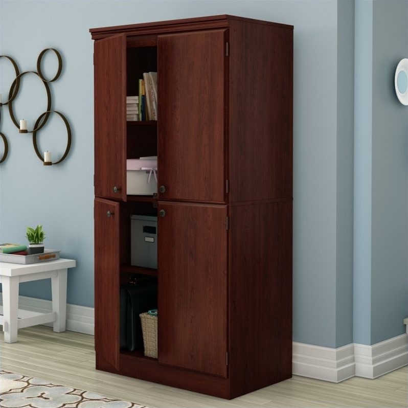 South Shore Morgan Storage Cabinet in Royal Cherry - 7246971