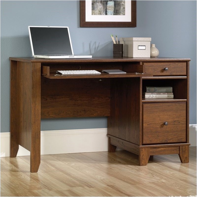 Pemberly Row Computer Desk in Milled Cherry - PR-497545