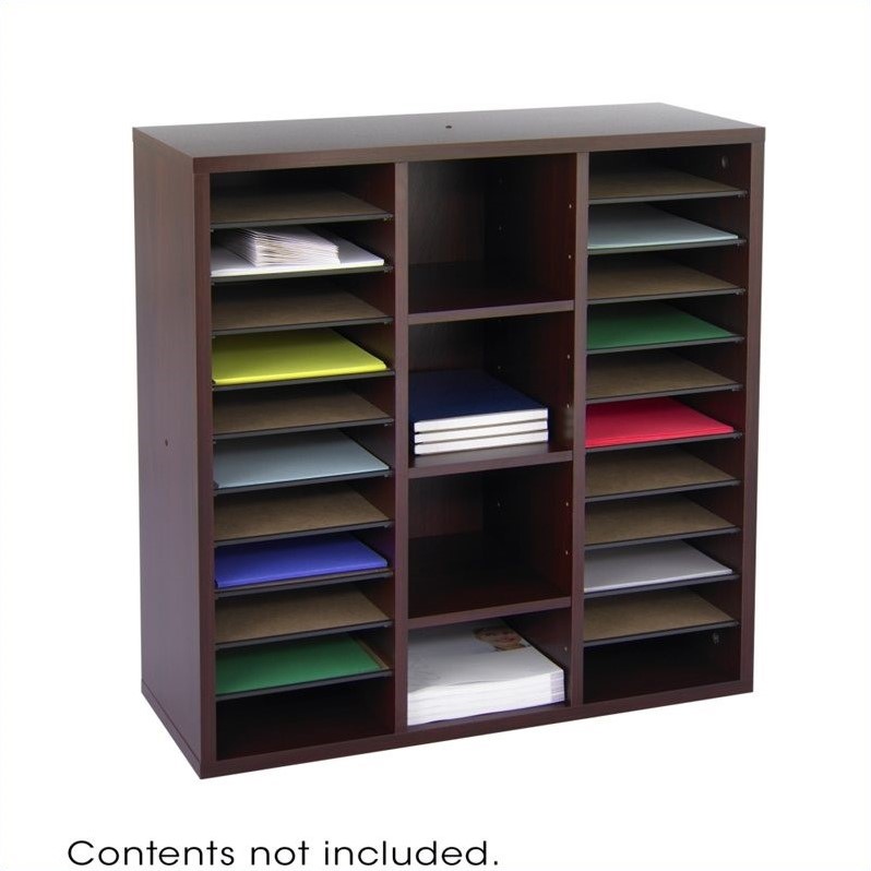 Modular Storage Literature Organizer In Mahogany - 9441mh