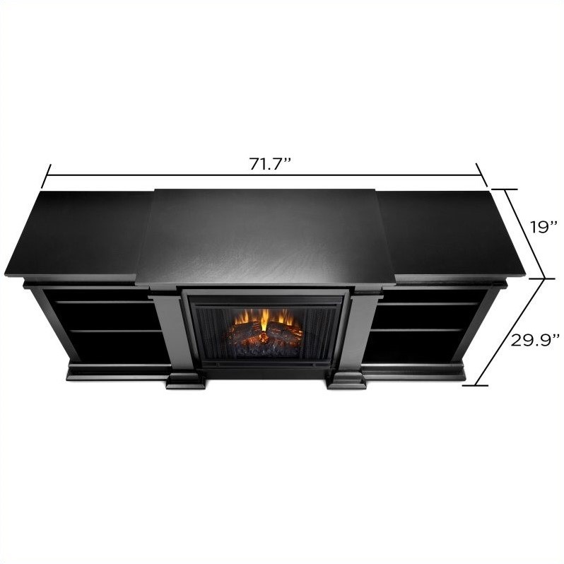 Real Flame Fresno Indoor TV Stand Electric Fireplace in 