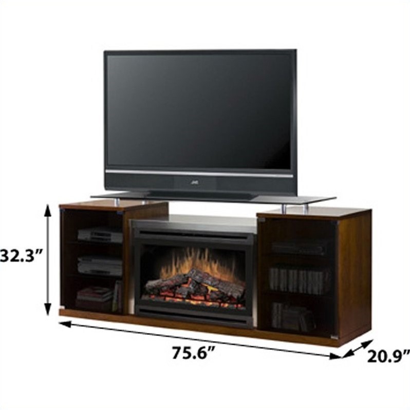 Dimplex Marana 76 Tv Stand In Black With Electric Fireplace Sxxp 500 B 8298