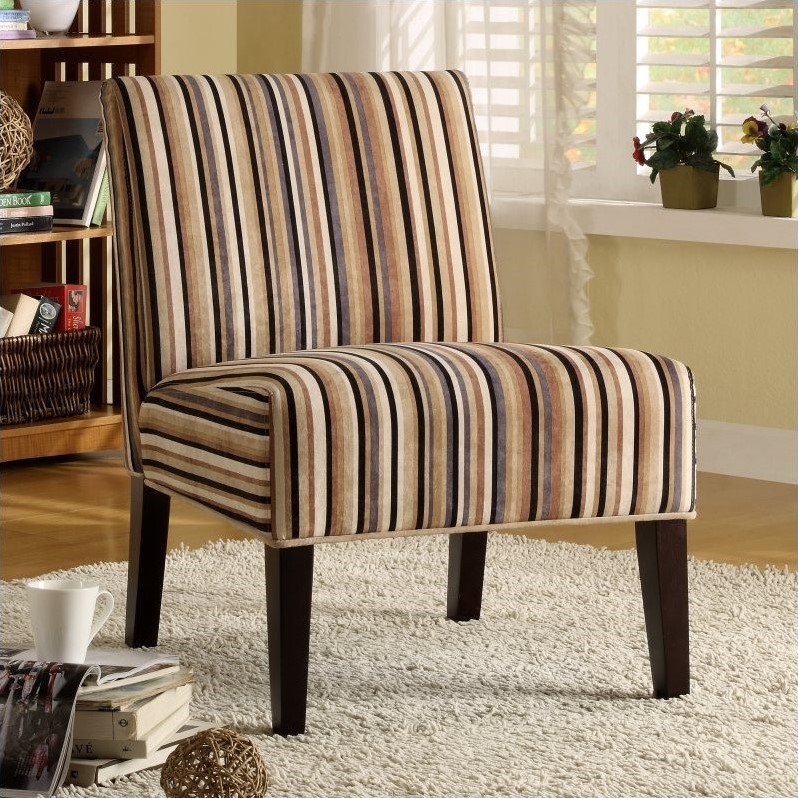 Trent Home Lifestyle Fabric Accent Slipper Chair in Multi-Colored