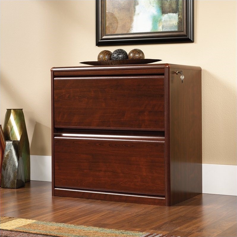 2 Drawer Lateral Wood File Cabinet In Classic Cherry 107302