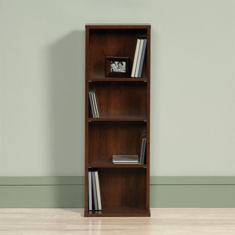 4 Shelf Media Tower in Brook Cherry - 415796