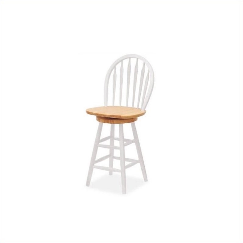 24 Counter Swivel Bar Stool In White 53624   15306 L 