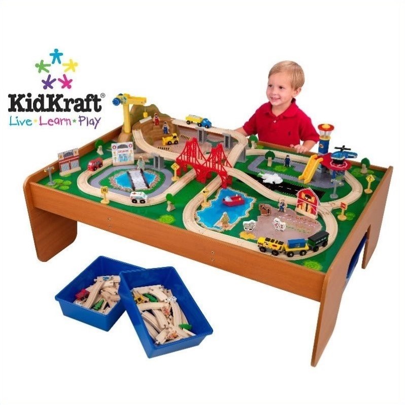 KidKraft Ride Around Town Train Set with Table - 17836