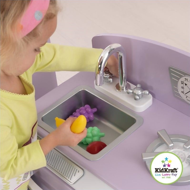 Kidkraft Lavender Retro Kitchen Refrigerator 53290   432510 6 L 