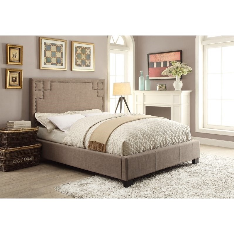 Modus Geneva Tufted Platform Bed in Dolphin - 3ZH3LX11