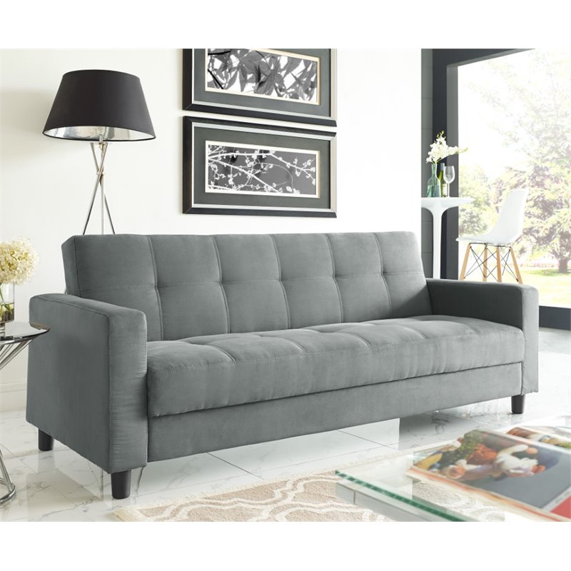 Serta Naples Dream Sleeper Sofa in Grey - SC-RAE-CY-SET