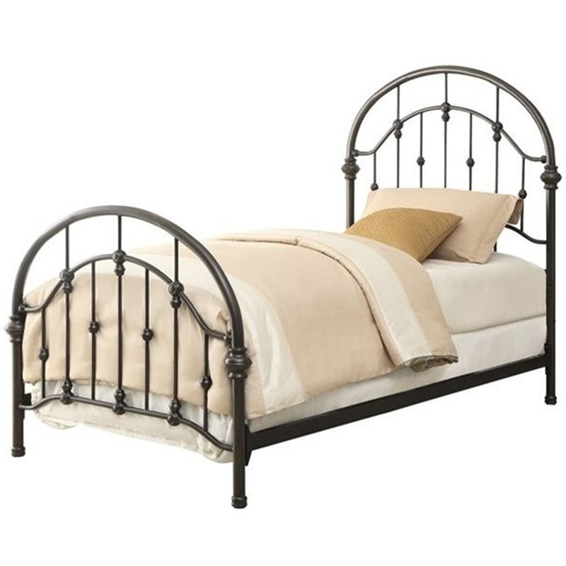 Coaster Maywood Twin Metal Bed With Headboard In Bronze - 300407T